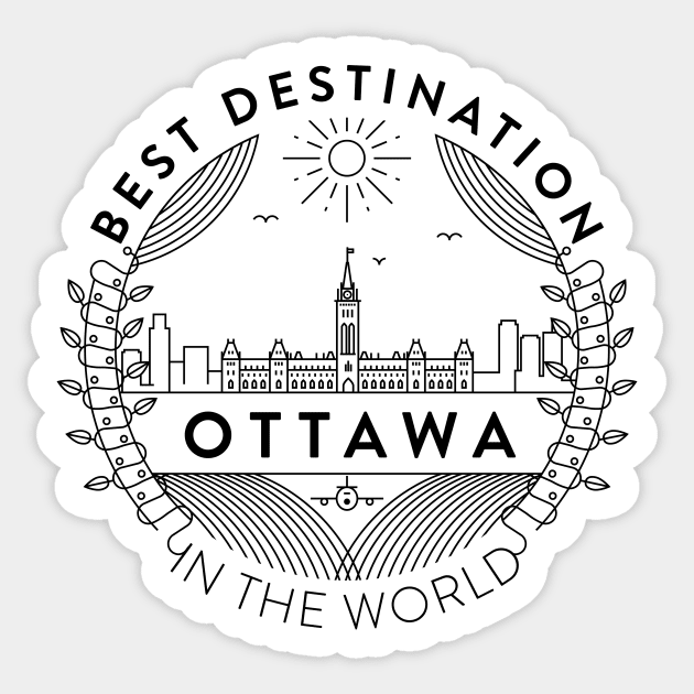 Ottawa Minimal Badge Design Sticker by kursatunsal